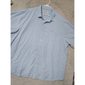Tommy Bahama Shirt Men 3XLT 3XL TALL Island Zone Coconut Point Light Blue Resort